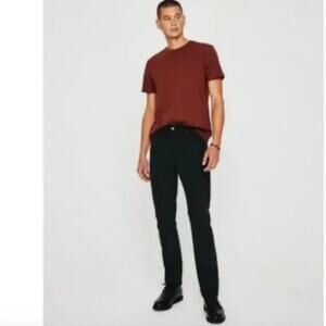 AG Adriano Goldschmied Men's Everett Straight Slim Black Size 36x32